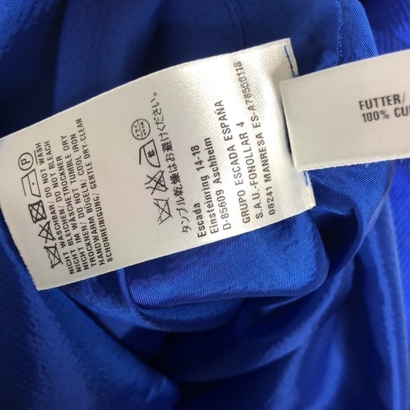 Escada Blue Metallic Skirt - Picture 9 of 11